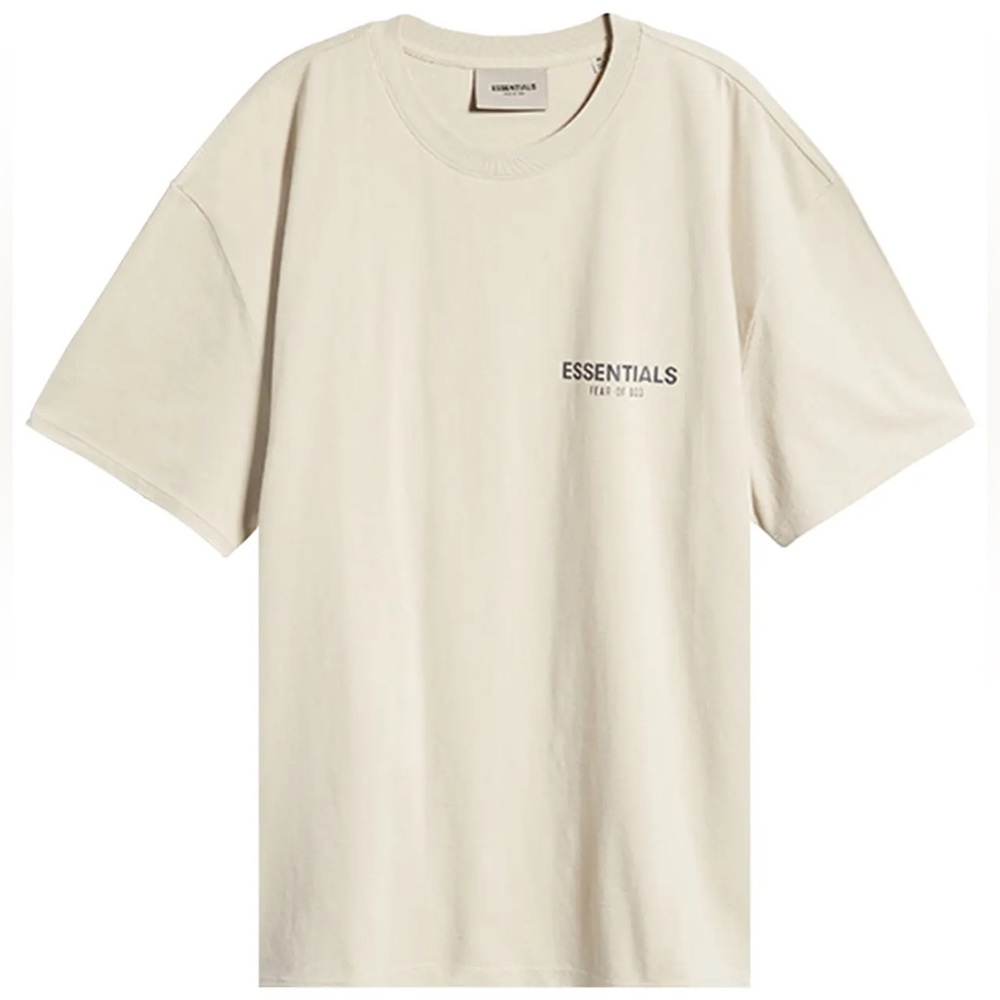 Fear of God Essentials Beige Short Sleeve Tee